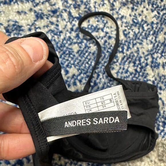 Andres Sarda Ruched Beaded Ellen Bikini Black 34b - Picture 13 of 13